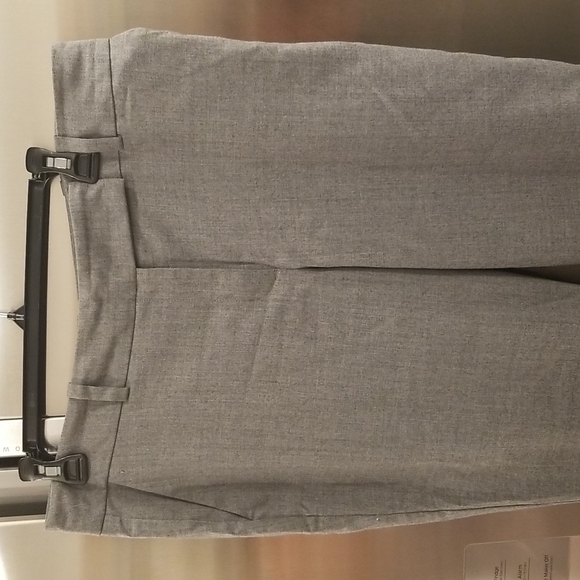 💕ANN TAYLOR💕 Curvy Trouser Pants Relaxed Straight Leg High Rise ~ Grey 10 - Picture 3 of 8